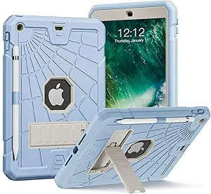 SIBEITU iPad 9.7 inch Case for Kids | iPad 6th Generation Cases with Stand | iPad 5th Generation Case W/Pencil Holder 2018/2017 | Slim Shockproof Protective Case for iPad 9.7 inch 5th/6th Gen