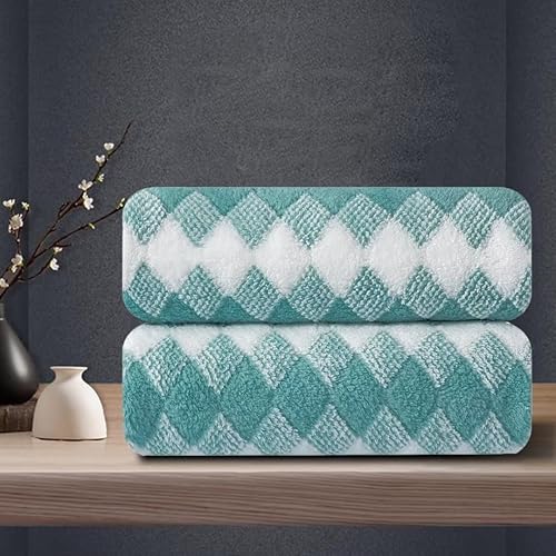 Juego de 2 toallas de mano de 16 x 31 pulgadas, juego de toallas de baño de microfibra ultra suaves, altamente absorbentes, de secado rápido,