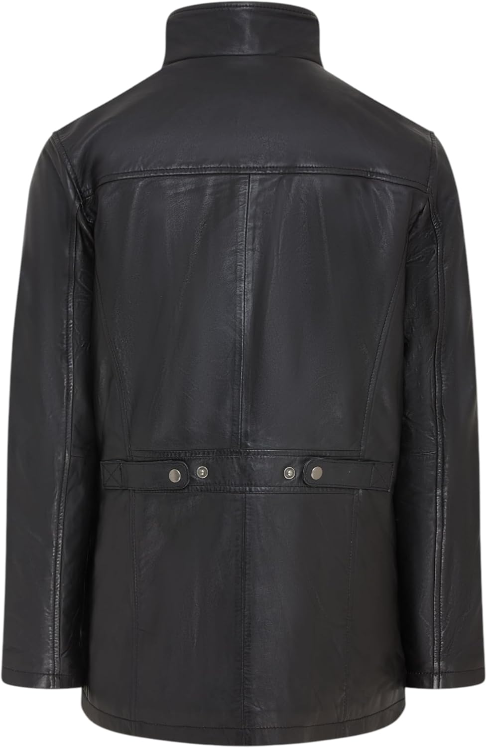 Men’s Genuine Lamb Leather Military Safari Parker Jacket Windproof Outwear Trench coat