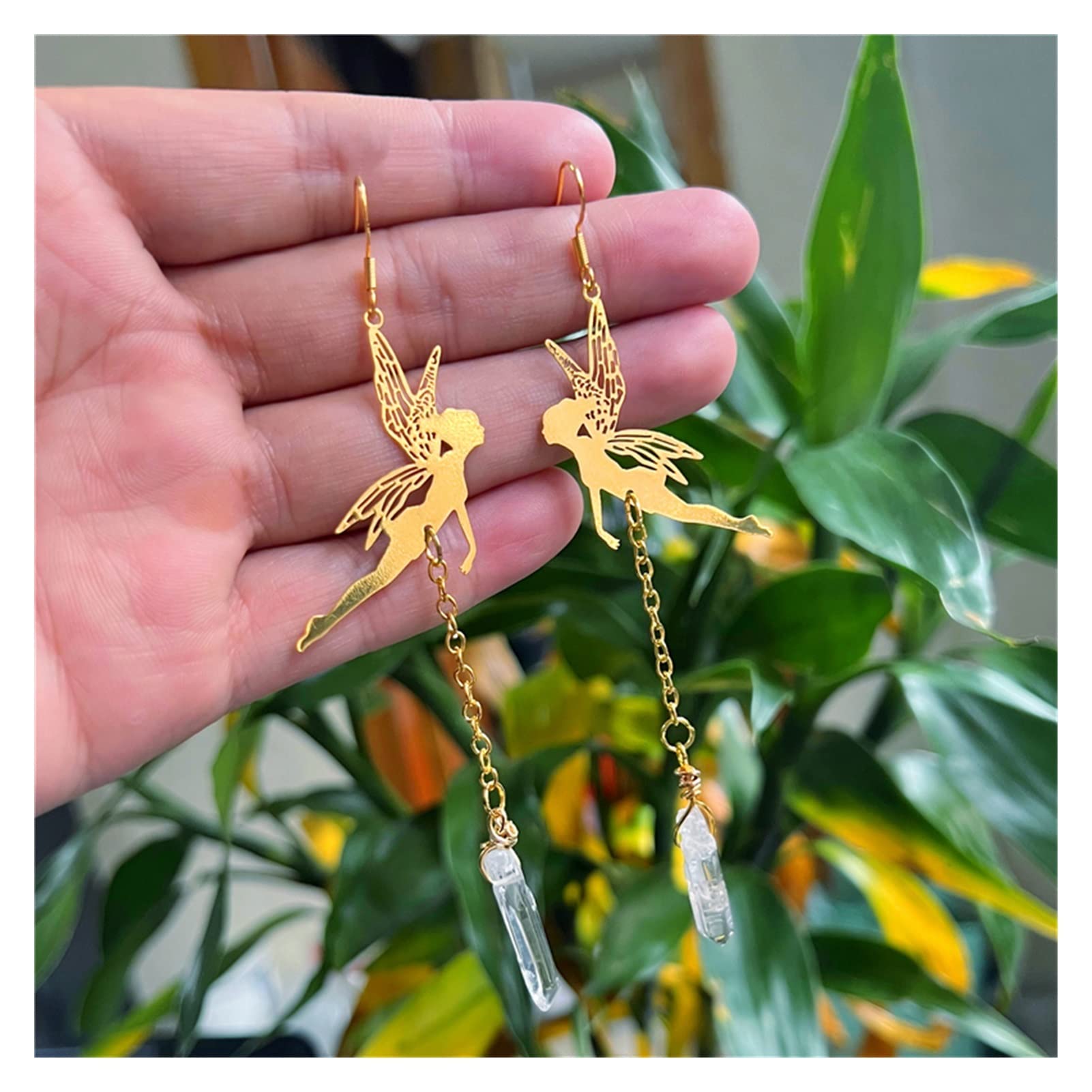 Boucles d'oreilles en cristal légères avec crochets confortables pour dames