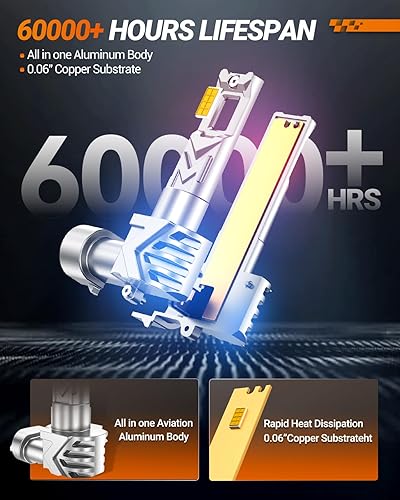 Vista 53 de SEALIGHT Bombillas LED antiniebla PSX24W 2504, 3000 K, amarillas, 600% de brillo, 11 W, alta potencia, 2504 PSX24W, bombillas LED antiniebla DRL