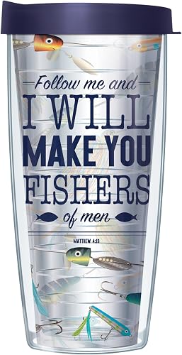 Signature Tumblers Fishers Of Men Clear Wrap 16 Oz Travel Tumbler Mug with Lid
