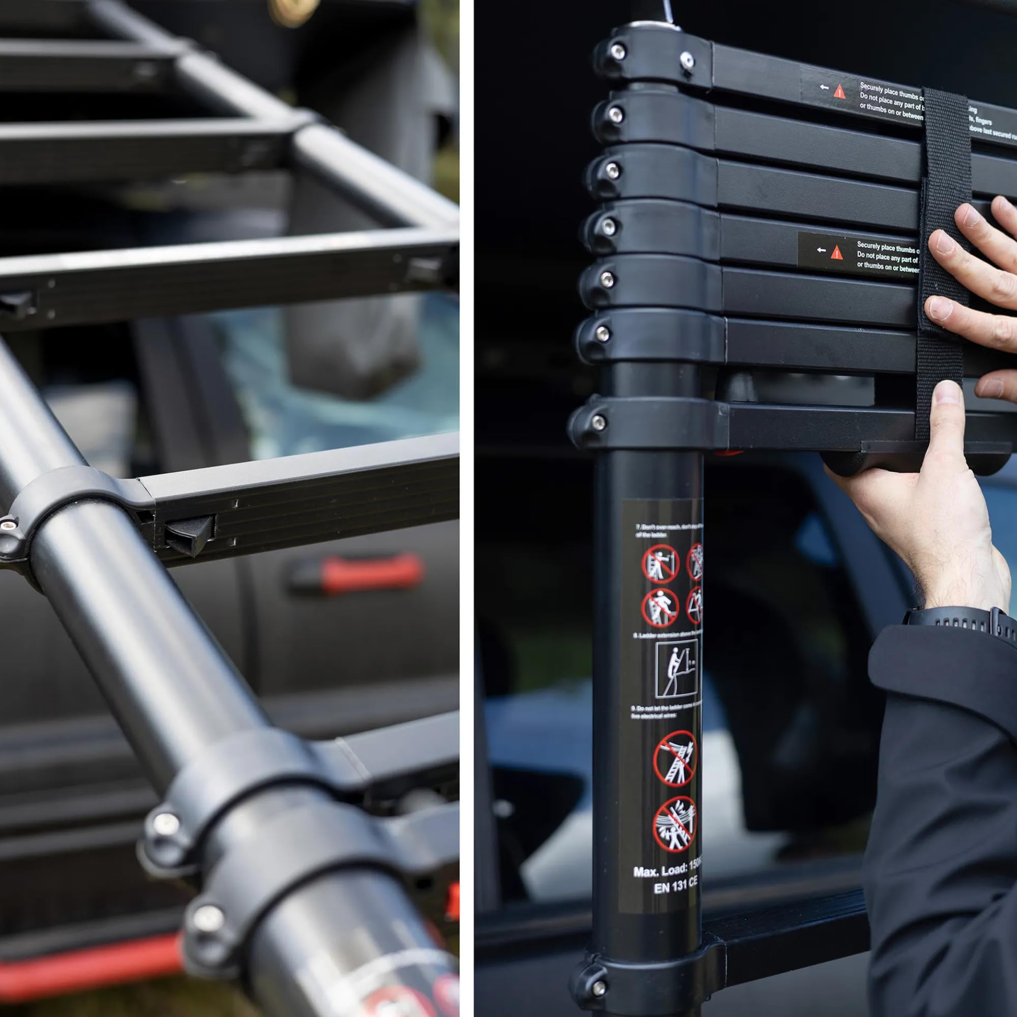KADVA Dachzelt Tardis | Automatische Entfaltung | 2-Personen-Zelt mit Matratze | Wasserdicht (3000 mm) Oxford 400D RIP-Stop | LED USB | Kompakt (120×160×25 cm) | Ideal für Off-Road und SUV-Trips