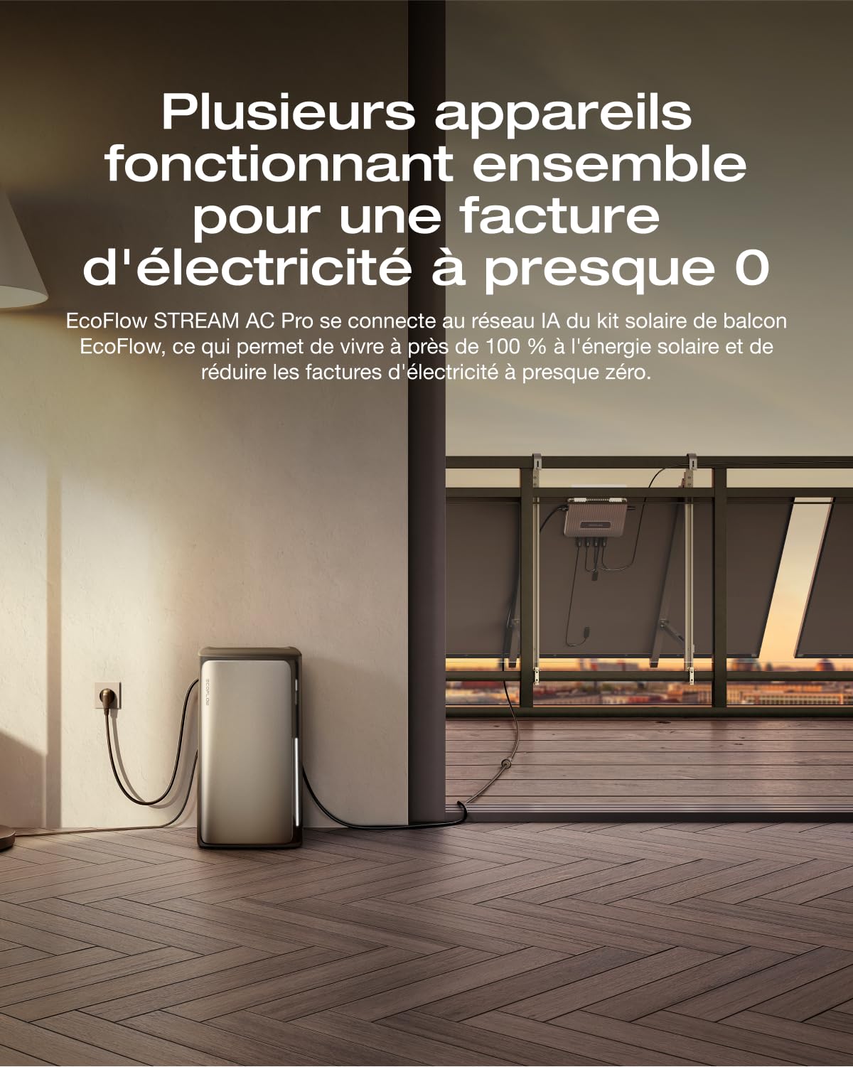 ECOFLOW STREAM AC Pro*2, batterie capacité de 3,84 kWh pour kit solaire, sortie 1200W, TOU et IA, seuls quelques petits défauts dans l'emballage, le produit n'a pas été utilisé(Reconditionné)