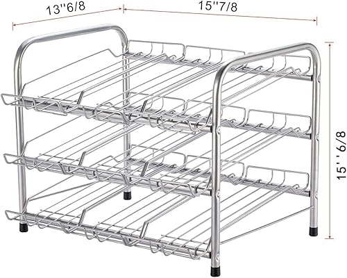 Miniatura 6 de Rice rat Organizador de latas para despensa, dispensador de almacenamiento de latas para alimentos enlatados (3 niveles)
