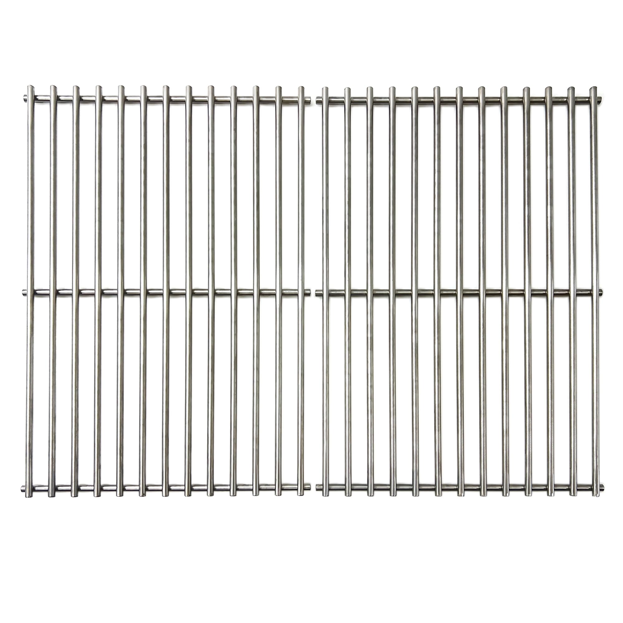 Direct StoreDS112 Solid Stainless Steel Cooking grids 2PK Replacement for Weber Spirit 200 Series and Genesis Silver A, Spirit E210, Spirit 500 (Side-Mounted Control) 7521 7523 9855, 15 x 11 1/4 Inch