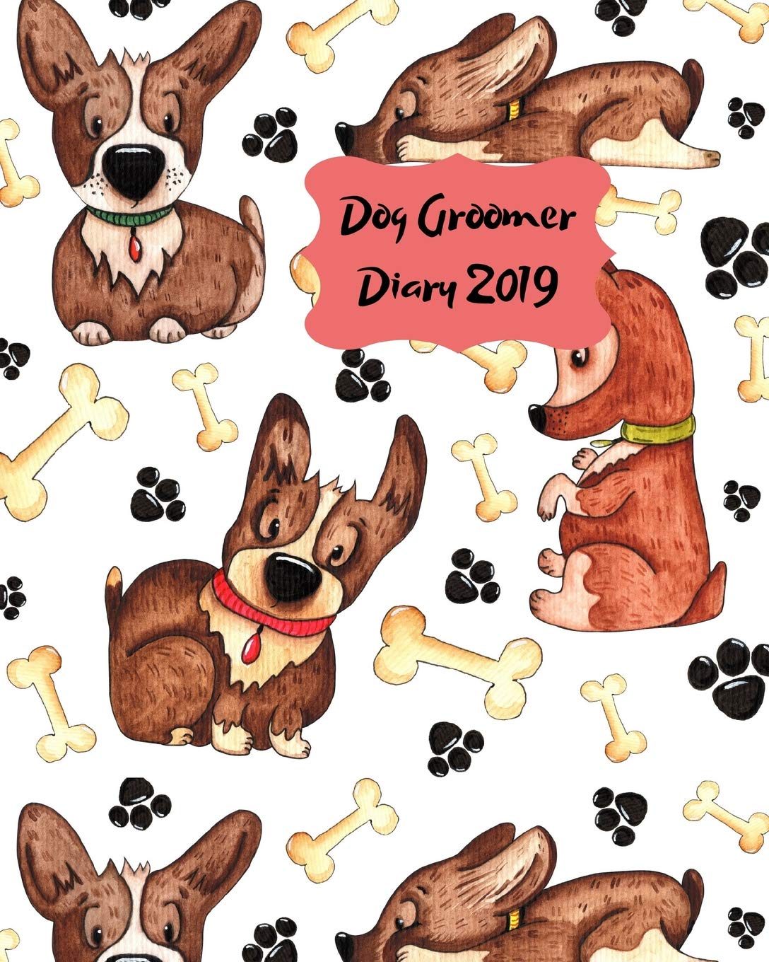 Dog Groomer Diary 2019: May 2019 - Dec 2019 Day to a page planner to record all your grooming appointment times & client details. Perfect for self employed canine groomers. Cute cartoon dogs design