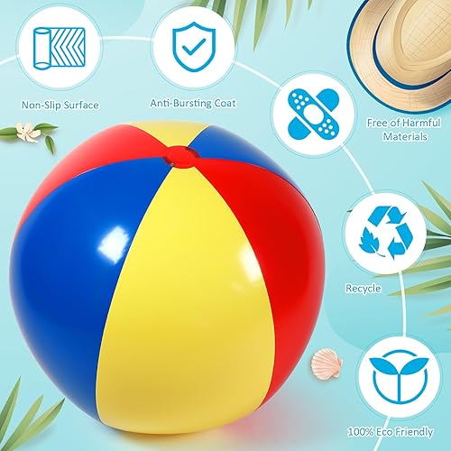 Miniatura 4 de Raiten Pelotas de playa grandes de 10.5 pies, bola gigante de gran tamaño, bola de playa grande, bolas de playa inflables gigantes para verano,