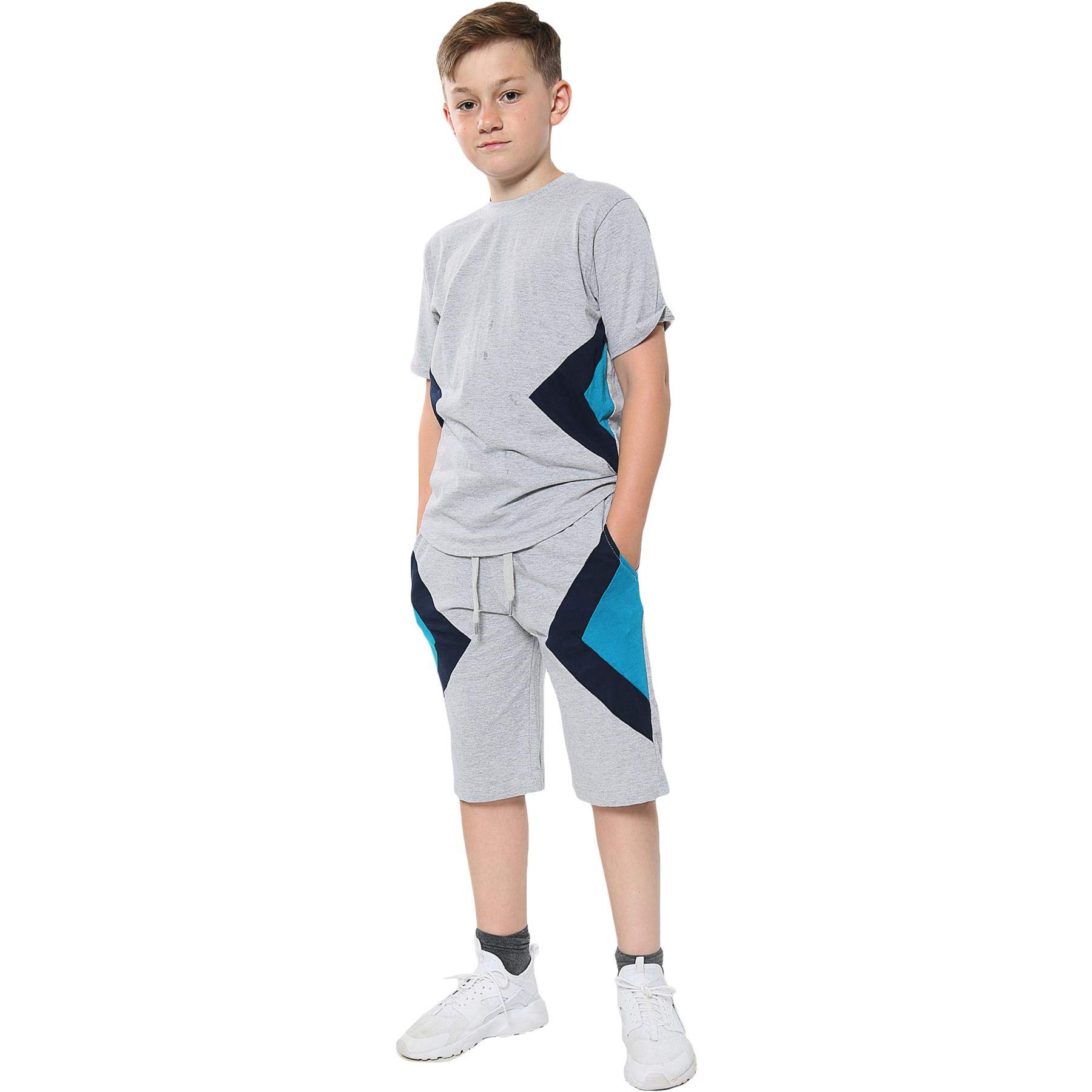 A2Z 4 Kids Girls/Boys 2-Piece Set - T-Shirt & Shorts, Short Sleeve Raglan Style 9 thumbnail image