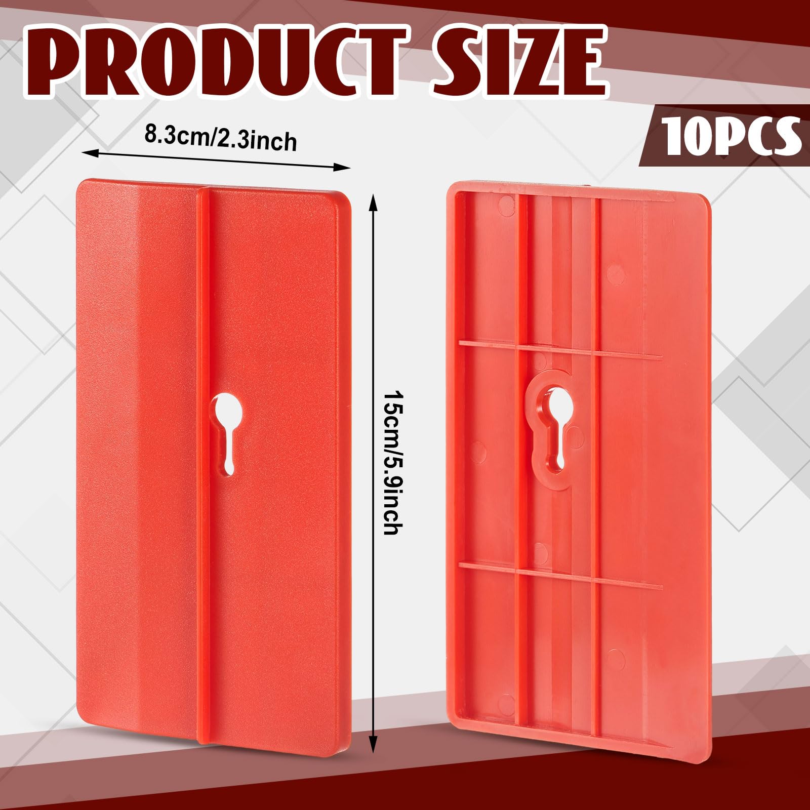 Landical 10 Pcs Drywall Fitting Tool, Install Drywall Holder Support, Red — Amazon image 2