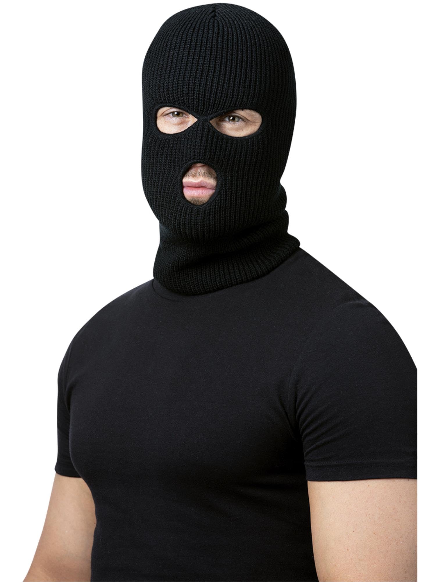 Smiffys Men's Black Balaclava Ski Mask