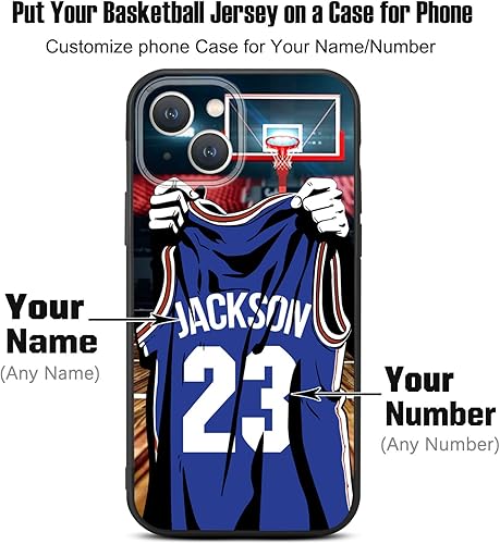 Miniatura 2 de Nombre y número personalizados  Camiseta de baloncesto Philadelphia  Funda de silicona líquida para iPhone 17 Air 16 15 Pro Max 14 13 Mini 12 11 Xs