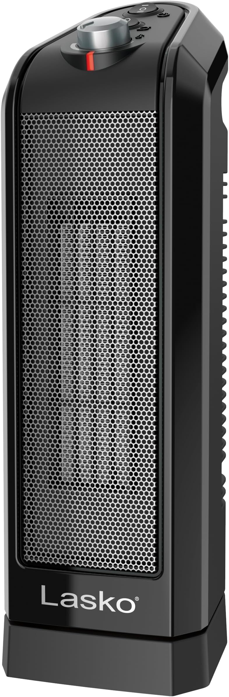 Lasko Oscillating Ceramic Tower Space Heater for Home with Overheat Protection, Adjustable Thermostat, and 2 Speeds, 15.7 Inches, Black, 1500W, CT16450