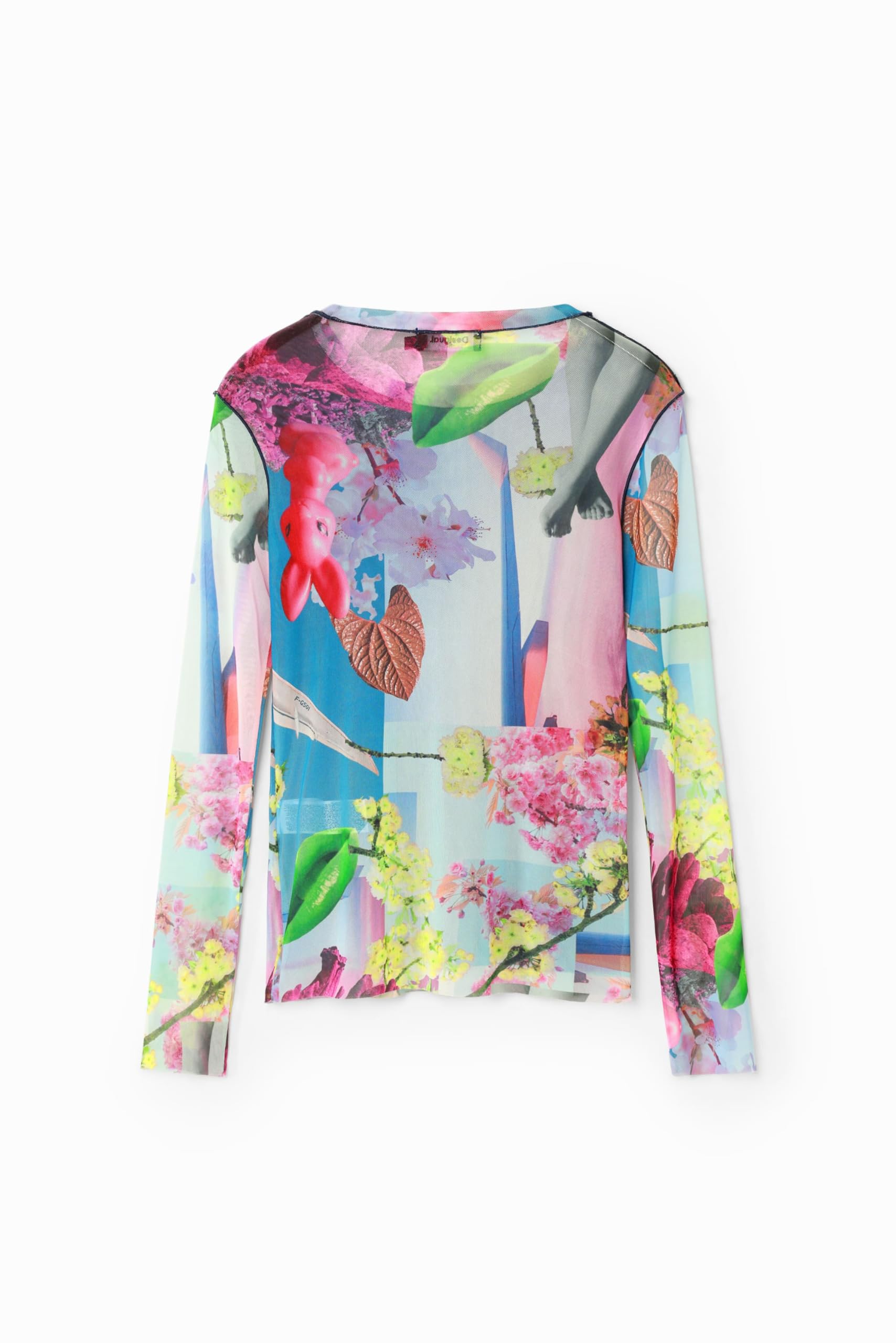 Desigual Damen Woman Knit T-Shirt Long Sleeve T-Shirt (1er Pack)