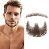 Fake Beard, Fake Mustache, Costume Facial Hair, Fake Facial Hair for Men, for Disguise, Cosplay, Halloween
