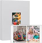 Aevdor Photo Album 8.5x11 Holds 72 Photos, 8.5x11 Photo Album Book Linen Cover With Front Window, 8.5 x 11 Picture Album for 8.5 x 11 Baby Wedding Family Pictures, Artwork Binder (Black)