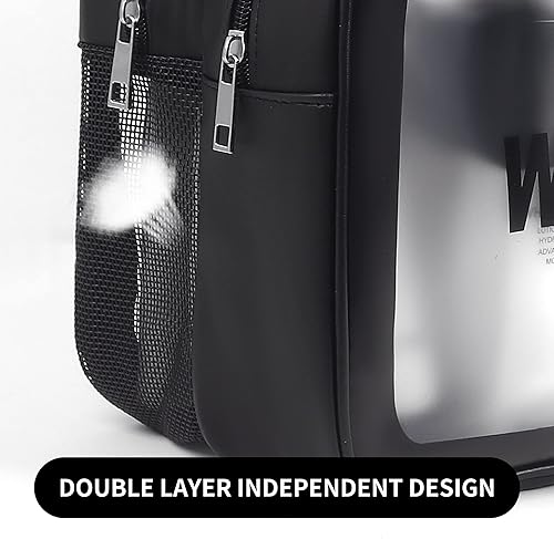 Miniatura 6 de Bolsa de maquillaje transparente PVC impermeable bolsa de cosméticos grande transparente organizador de artículos de tocador de viaje conjunto de