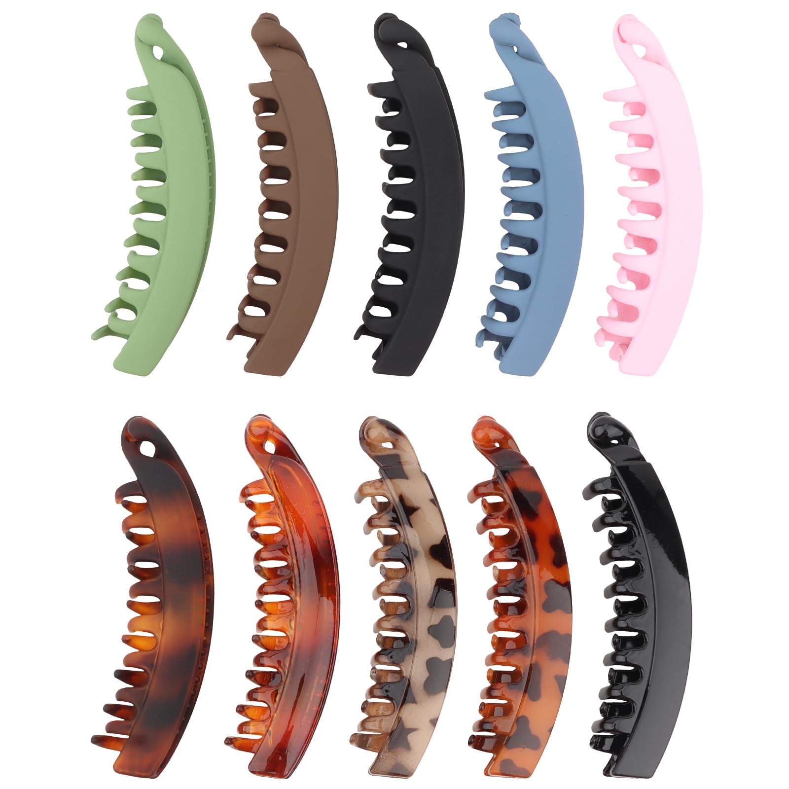 Wanciler Banana Hair Clips large Banana Clip for Thick Hair 10Pcs Claw Clips for Thick Hair Strong Hold Ponytail Holder