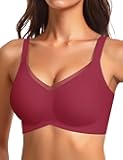 Wireless Bras for Women No Underwire Supportive Mesh Crossover Bra Seamless Push Up Full Coverage Everyday Bralettes