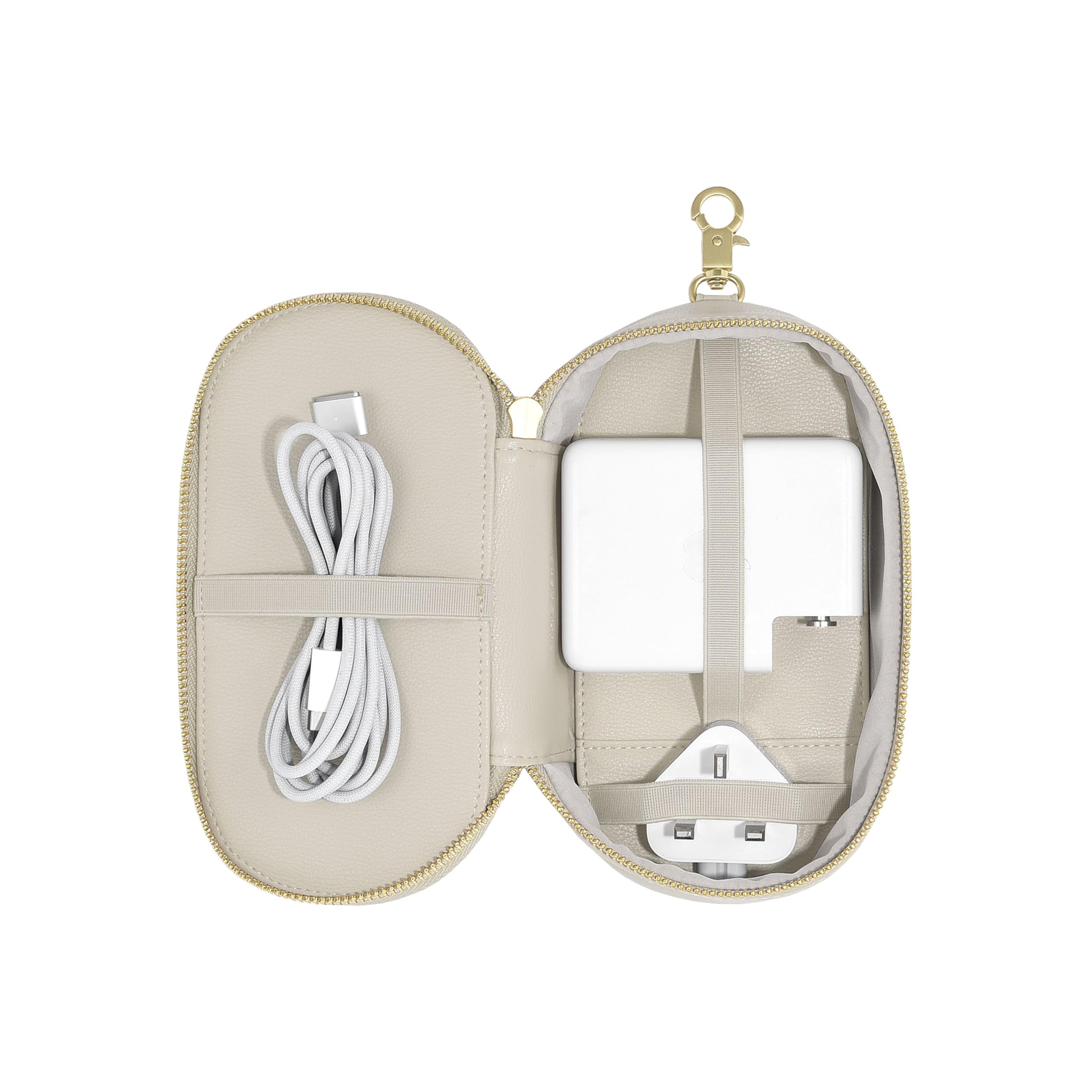 Stackers Charger Clip-On Oatmeal Oatmeal Clip-On Charger Pouch