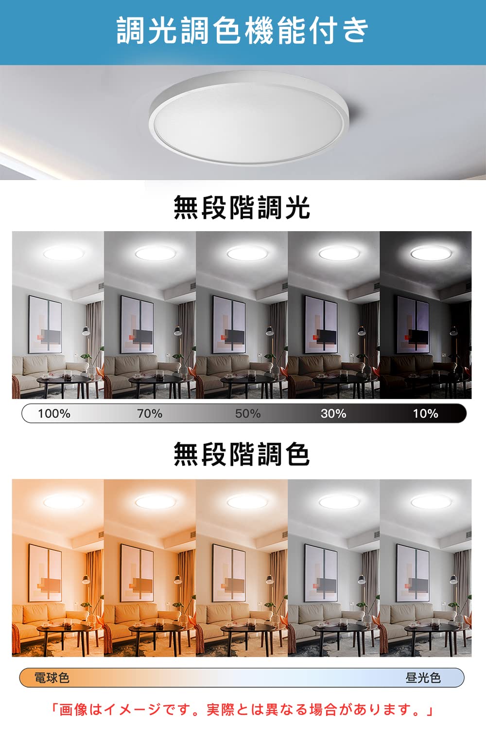Amazon.co.jp : OCIOC LEDシーリングライト 6畳 タイマー付き 導光板 
