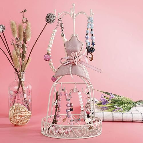 Vista 9 de ZJchao - Soporte de exhibiciÃ³n para joyas, modelo de vestido de tacÃ³n alto, pendientes, collar, anillo de joyerÃ­a, estante para joyas