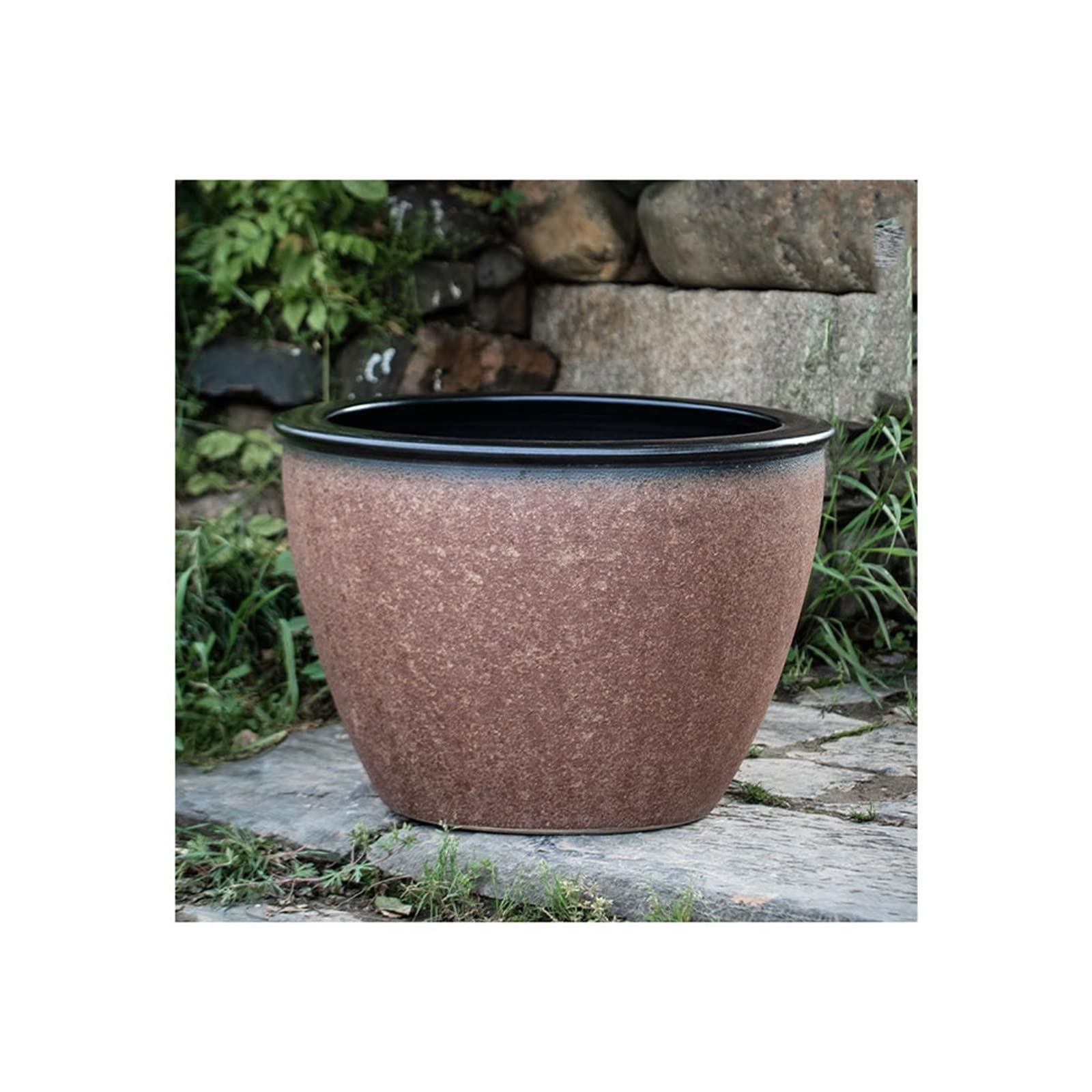Acquario Ceramica Boccia Per Pesci Rossi Acquario Acquario Vaso Di Ninfee Loto Grande Carro Armato Vaso Di Loto Cortile Esterno Grande Serbatoio D'Acqua Retro Carro Armato Koi Decorazioni Per Acquar