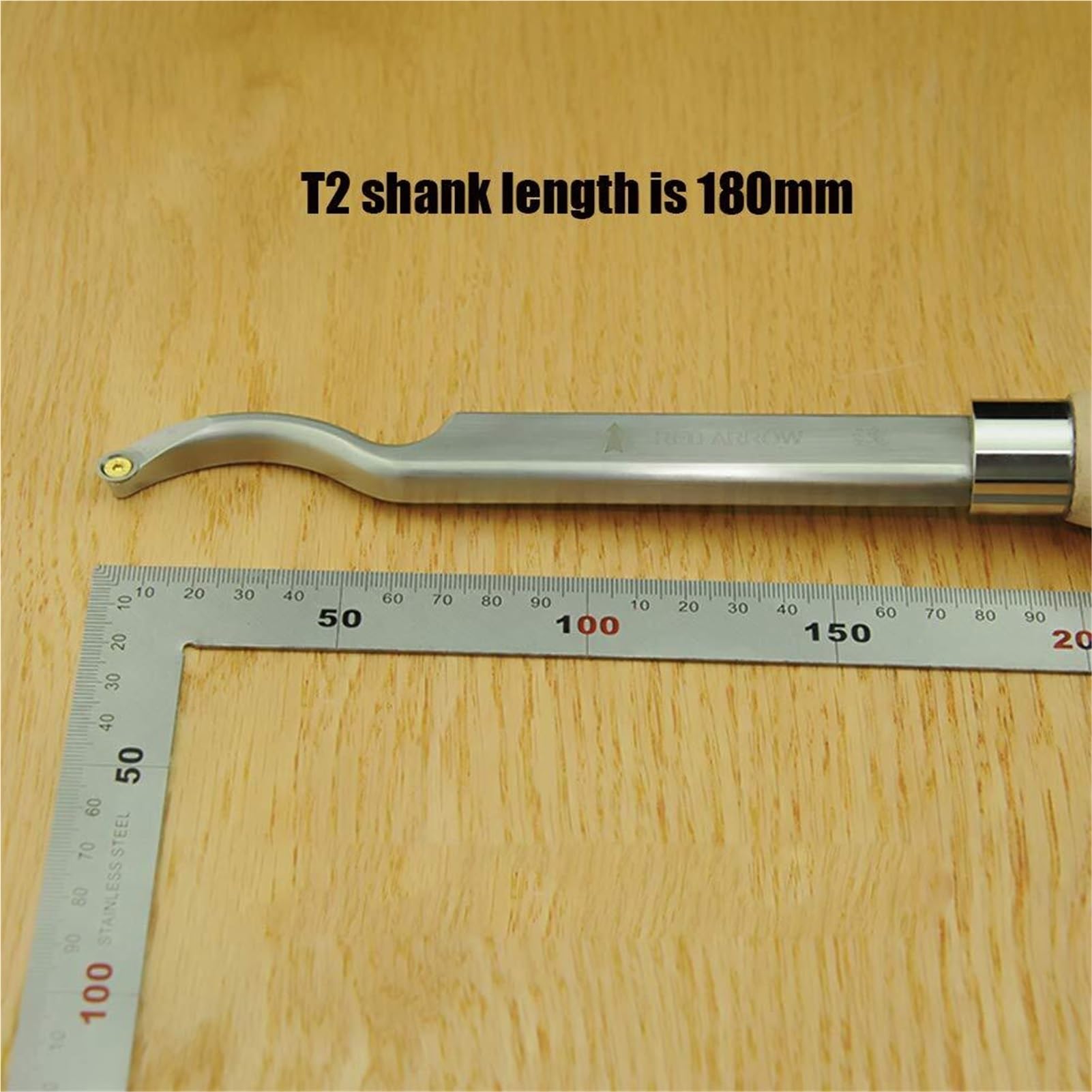 Utensili per tornitura del Legno con Punta in Metallo Duro, scalpello per tornio con Inserto in Metallo Duro Rotondo, Raschietto per sgorbia per hobbisti del Legno,，T2