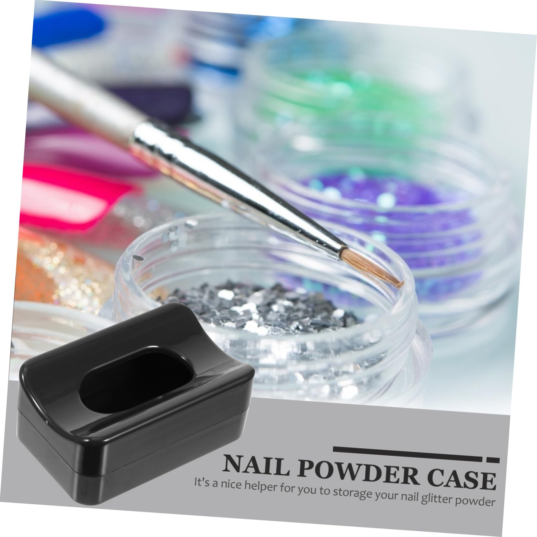 NOLITOY Dip Powder Storage Box Nail Polish Container Plastic Portable No Odor Nail Salon