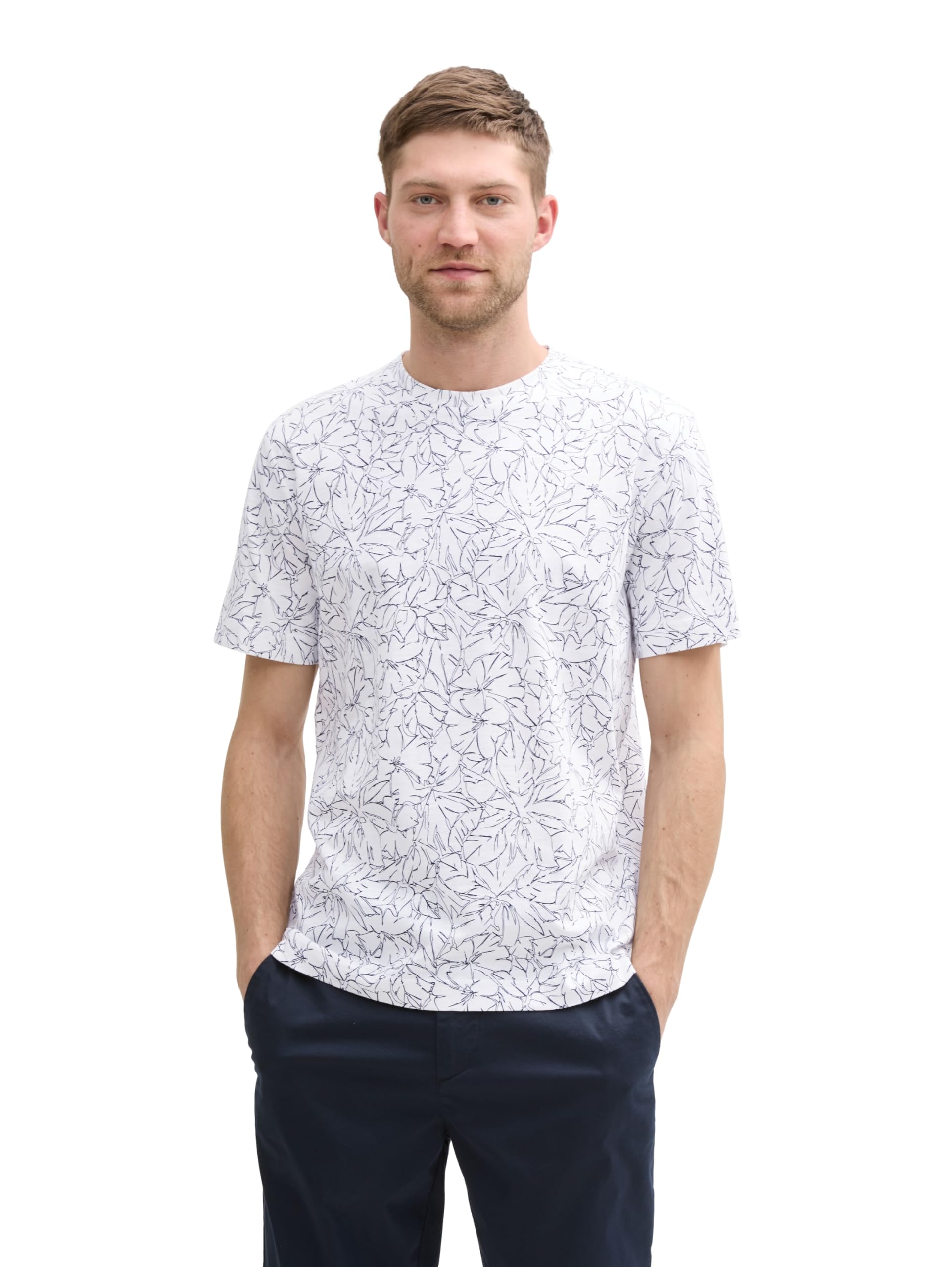 TOM TAILOR Men's T-Shirt with Pattern