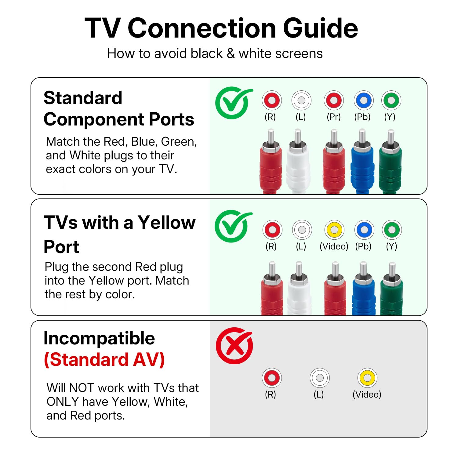 Mcbazel HDTV High-Definition TV Component Composite AV Audio Video Cable for Classic Original Xbox Only image 5