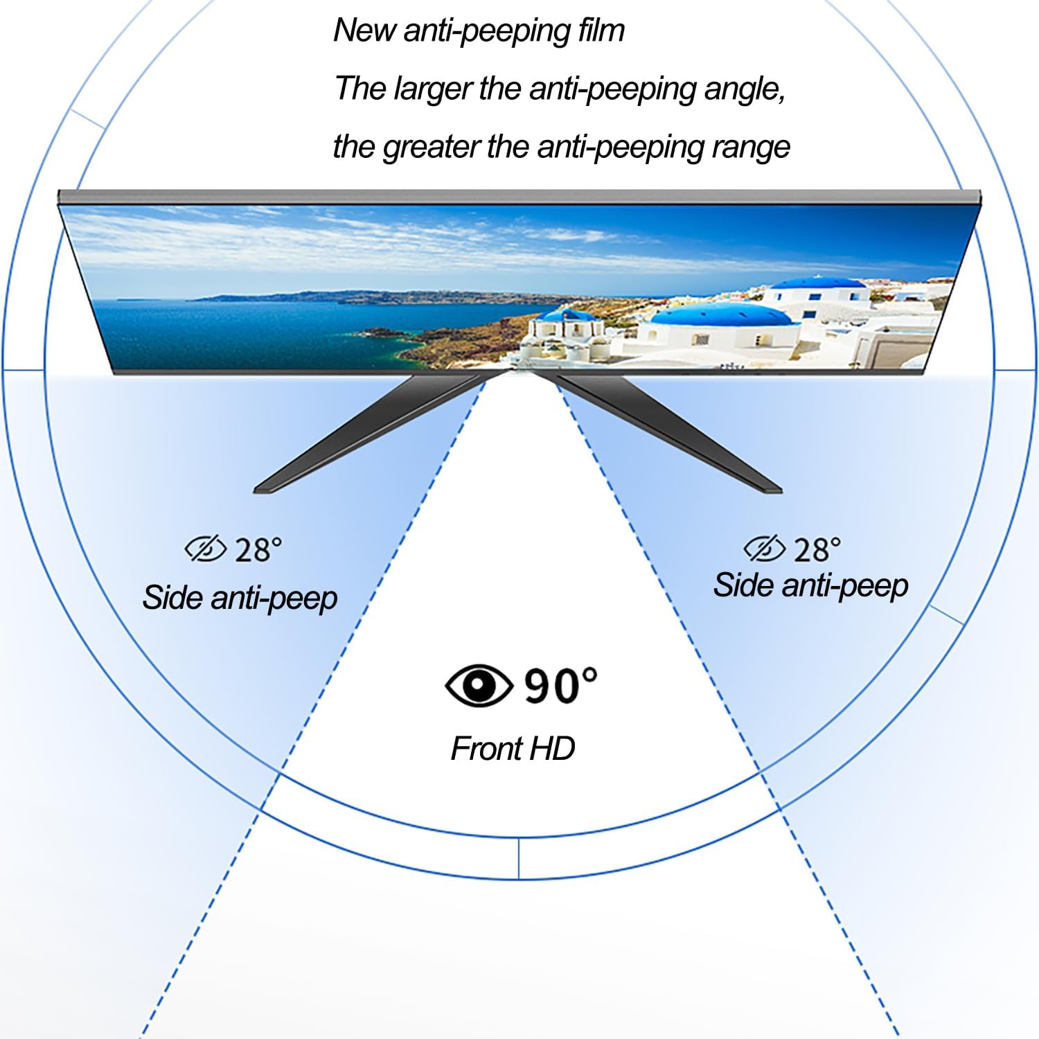 Computer Privacy Anti Spy Screen Protector for 12.5-18.5 inch Universal Desktop Monitor Computer 16:9 16:10 5:4 Aspect HDTV Computer Monitor,17.3in 16:9