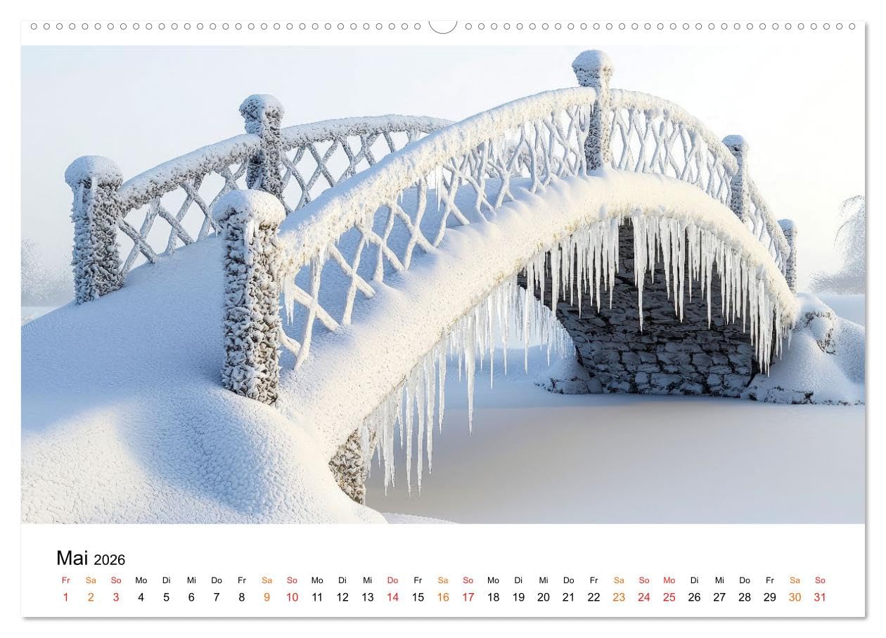 Winterzauber - Nordwind und Schneegestöber (hochwertiger Premium Wandkalender 2026 DIN A2 quer), Kunstdruck in Hochglanz: Erleben Sie die Poesie des Winters - jeden Tag aufs Neue. (CALVENDO Natur)