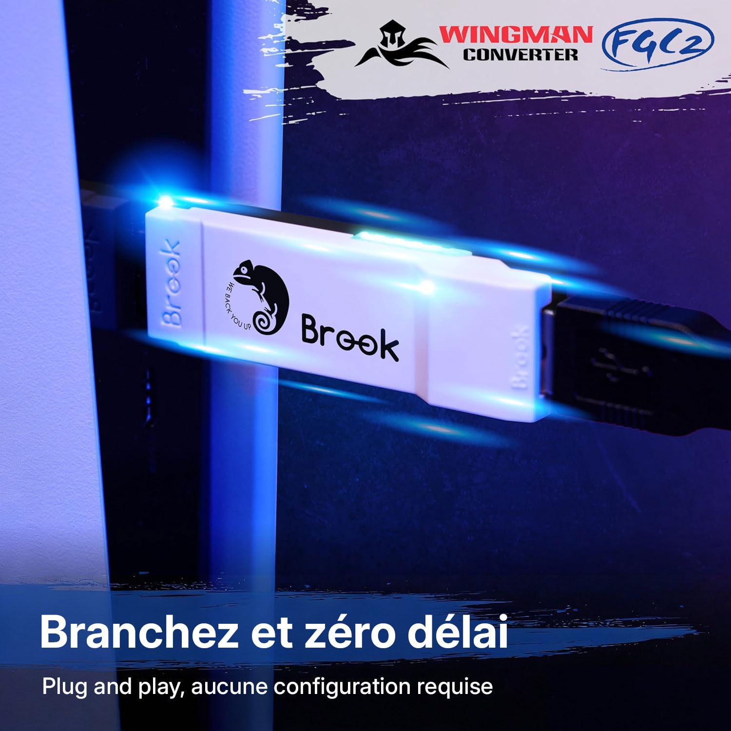 Mcbazel Wingman FGC 2 Convertisseur pour PS5, Manette Filaire PS5/PS4/Xbox Series X|S/Xbox One/Xbox Elite/NS Switch/Stick Arcade vers PS5/PC Windows