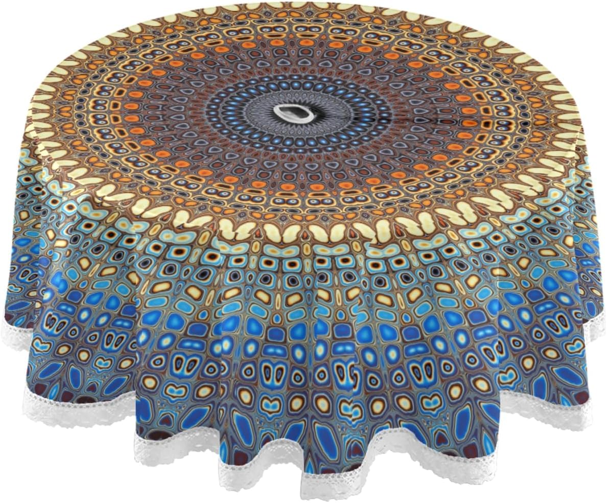 Black White Buffalo Check Outdoor Tablecloth Farmhouse Tartan Round Tablecloths with Umbrella Hole and Zipper Circular Patio Table Cloths Covers for Backyard BBQ Picnic 60 Inch