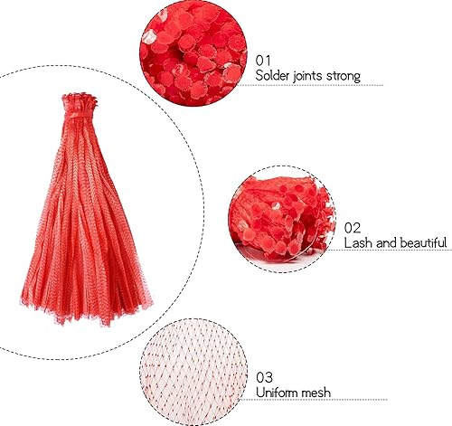 Miniatura 5 de Shellvcase - 100 bolsas de malla reutilizables para productos y frutas de cebolla, bolsas de malla para productos y mariscos, bolsas de