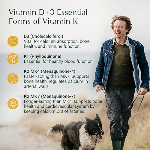 Miniatura 6 de ALGAECAL Vitamina D3 completa 4 en 1  Suplemento de vitamina ADK, apoyo inmunológico mejorado y salud ósea con D3 K2, A y E  Bienestar de todo el