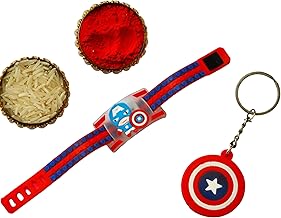Rakhi for Kids | With Key chain | Tilak Set | LED Rakhis for Kids, brother