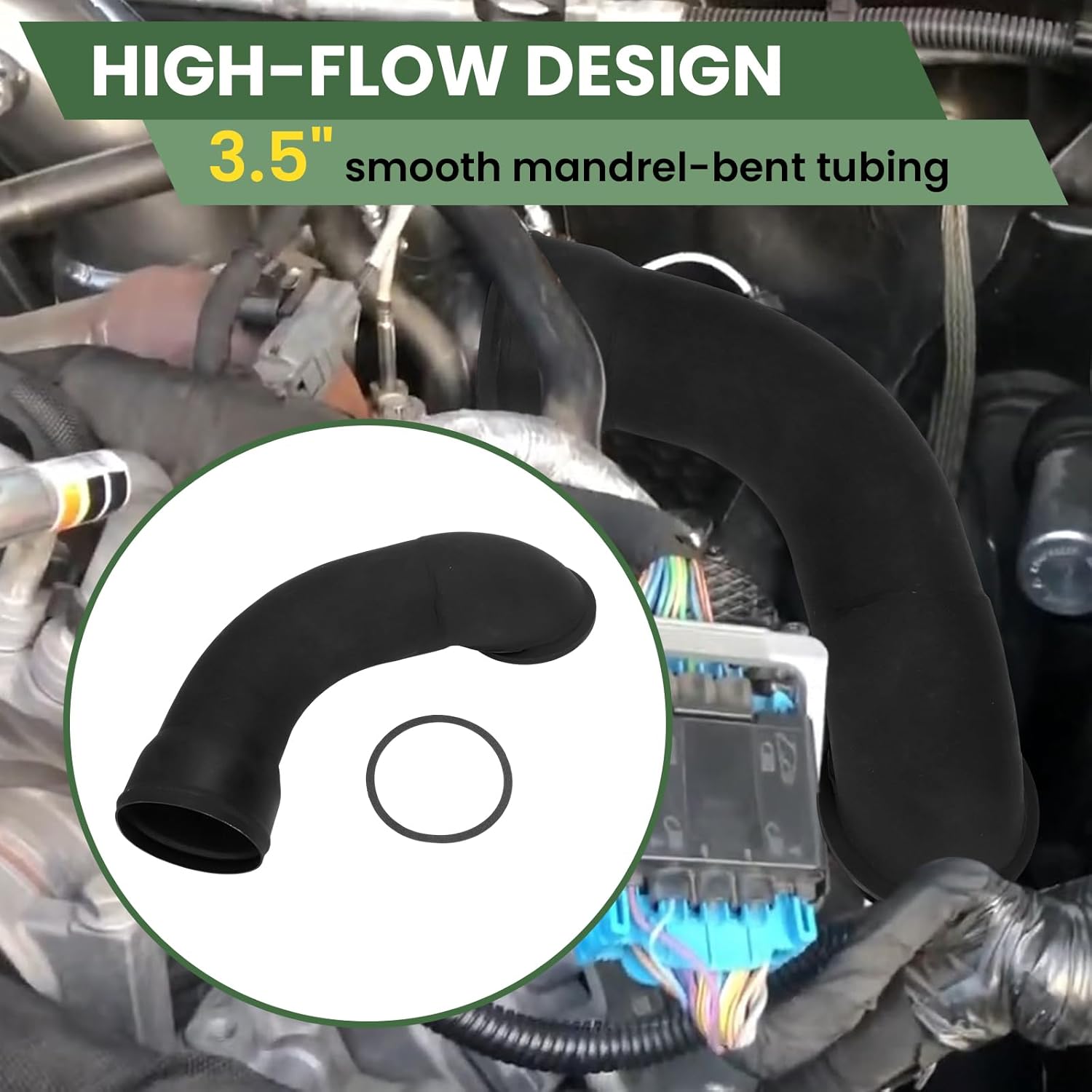 Alpha rider 3.5" High Flow Turbo Intake Elbow For 2011-16 Chevy GMC 6.6L LML Duramax Diesel