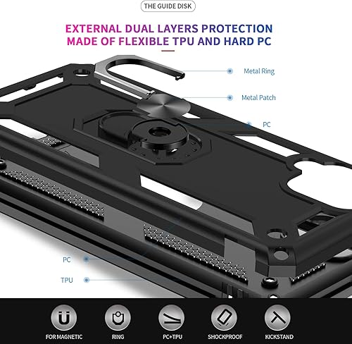 Miniatura 5 de LeYi Funda para Galaxy A13 5G funda para Samsung Galaxy A04S con protectores de pantalla paquete de 2 para hombres y mujeres funda de teléfono