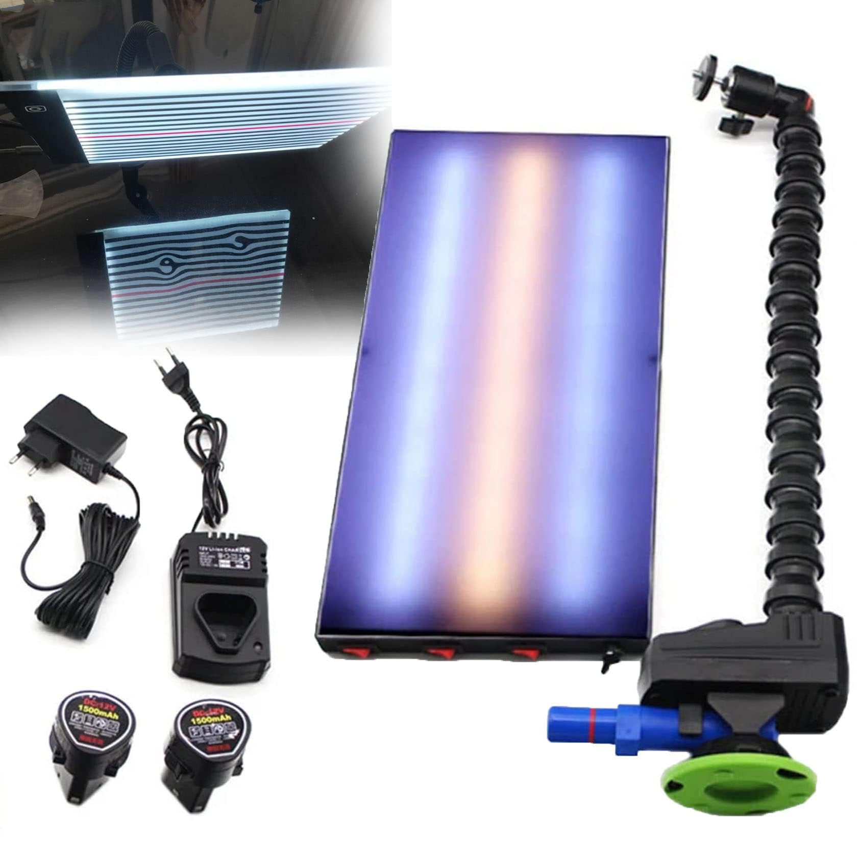 Lampe de débosselage voiture pour réparer les impacts de grêle et coups de portière