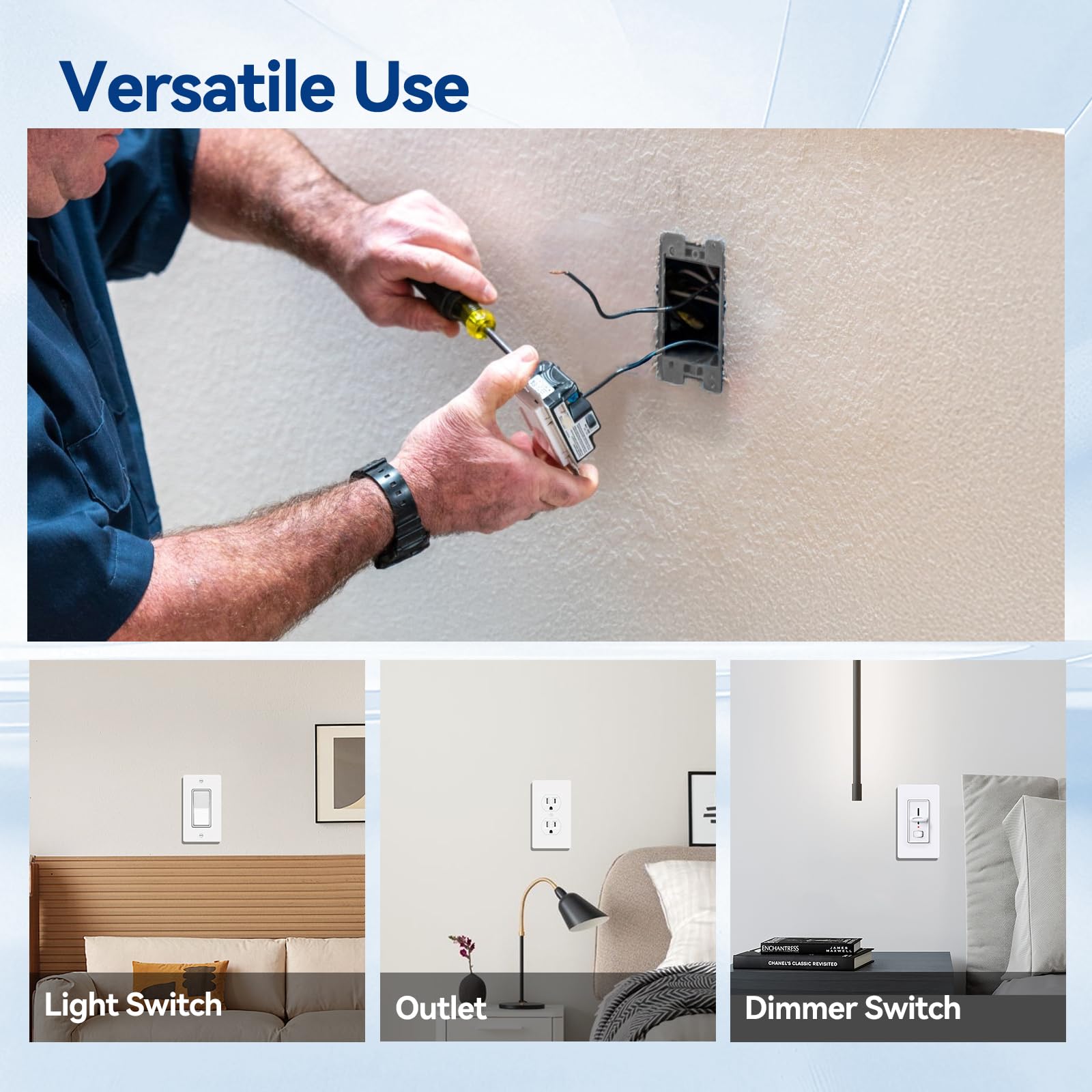 Togalonn Old Work Box 1 Gang, 14 CU. in. Drywall Electrical Box, PVC, UL Listed, 6 Pack — Amazon image 4