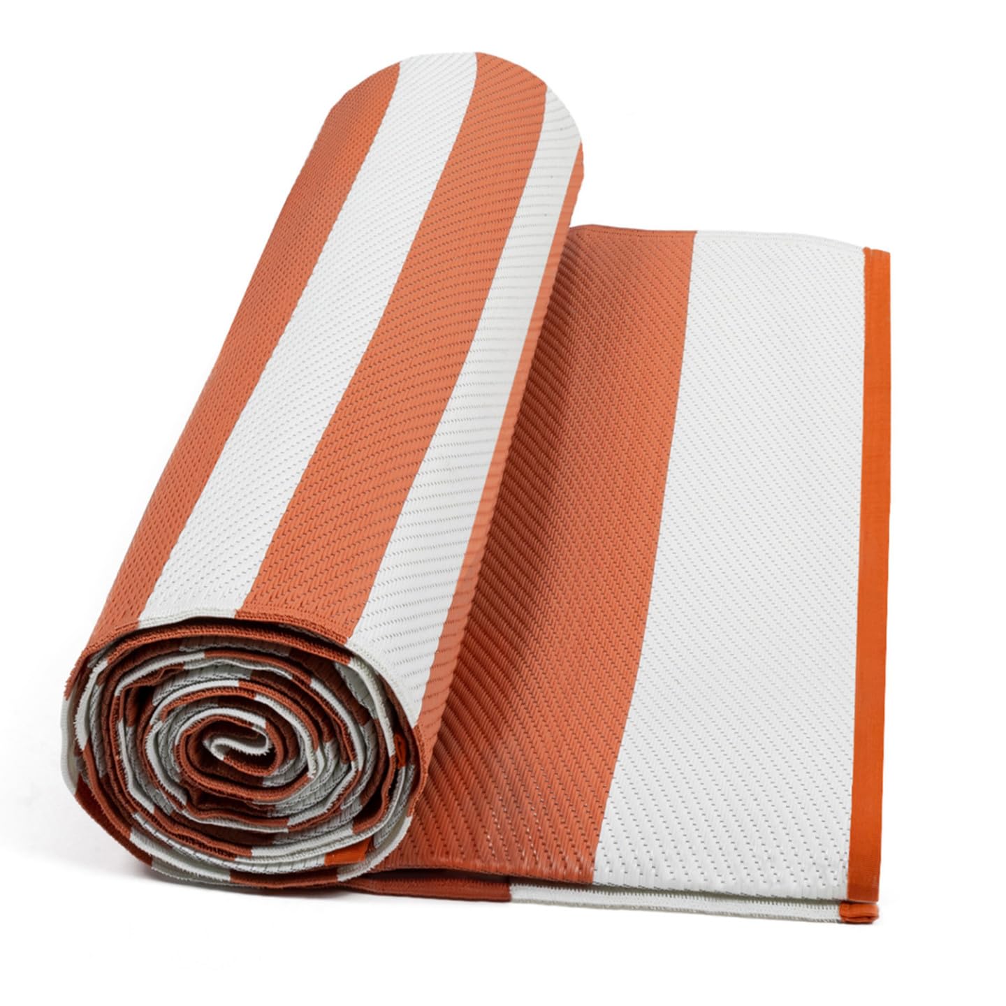 IDMarket - Tapis extérieur Rayures Terracotta 270 x 370 CM