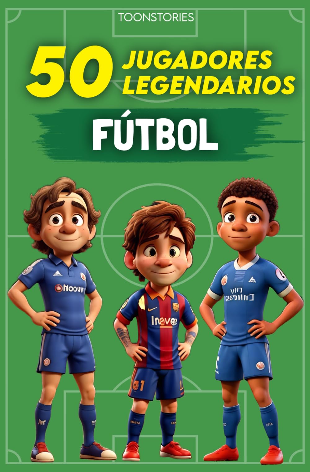Los 50 Legendarios del Fútbol: 50 Jugadores legendarios - ilustrado en color - ToonStories