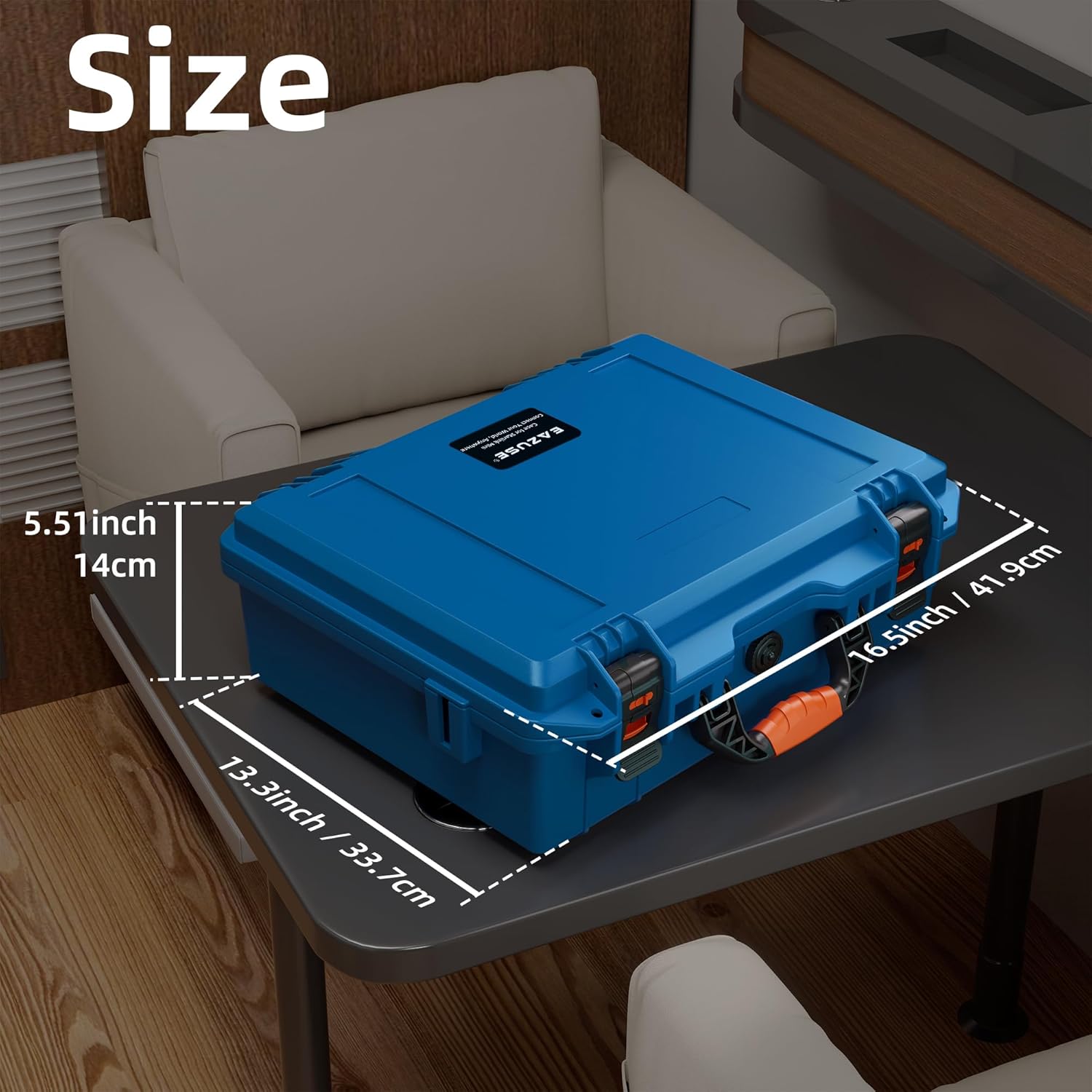 Blue Starlink Mini Hard Case Travel, Star Link Mini Waterproof Travel Case for with Molded Foam for Starlink Accessories, Lockable Storage Bag - Image 4