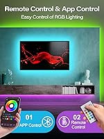 Vista 3 de 20FT Led Lights for TV, TV Backlight for 32-80 Inch, USB Led Light Strip with Remote, App Control, RGB Strip TV Lights Music Sync Color Changing
