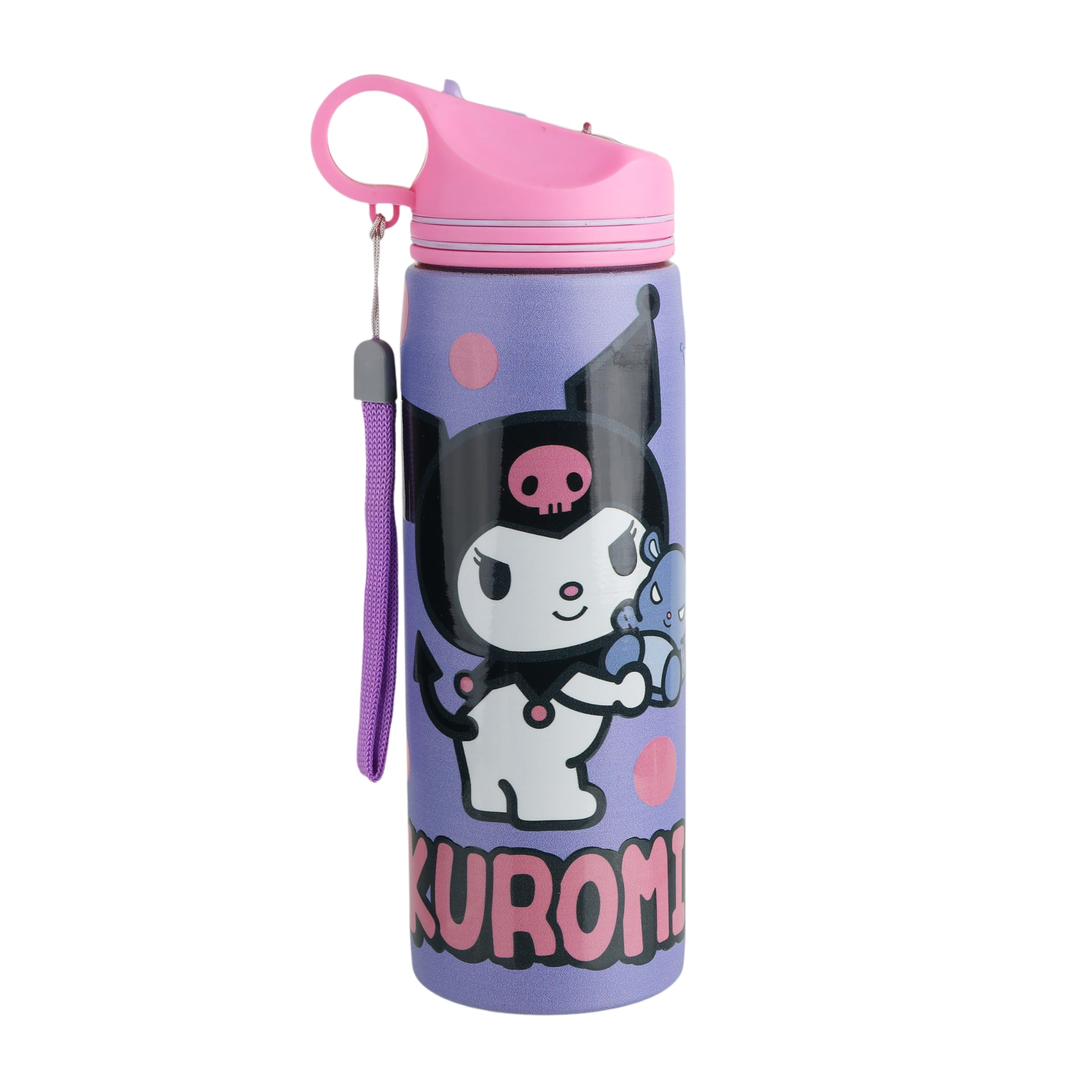 Kuromi Printed Water Bottle 700 ml | Leakproof Sipper Bottle for