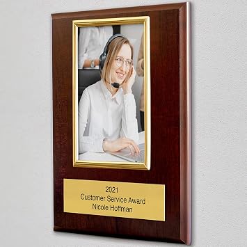 Fully Customized Employee of the Month, Quarter or Year, Manager On Duty, Employee Recognition, Memorial, Staff Photo Plaque and More