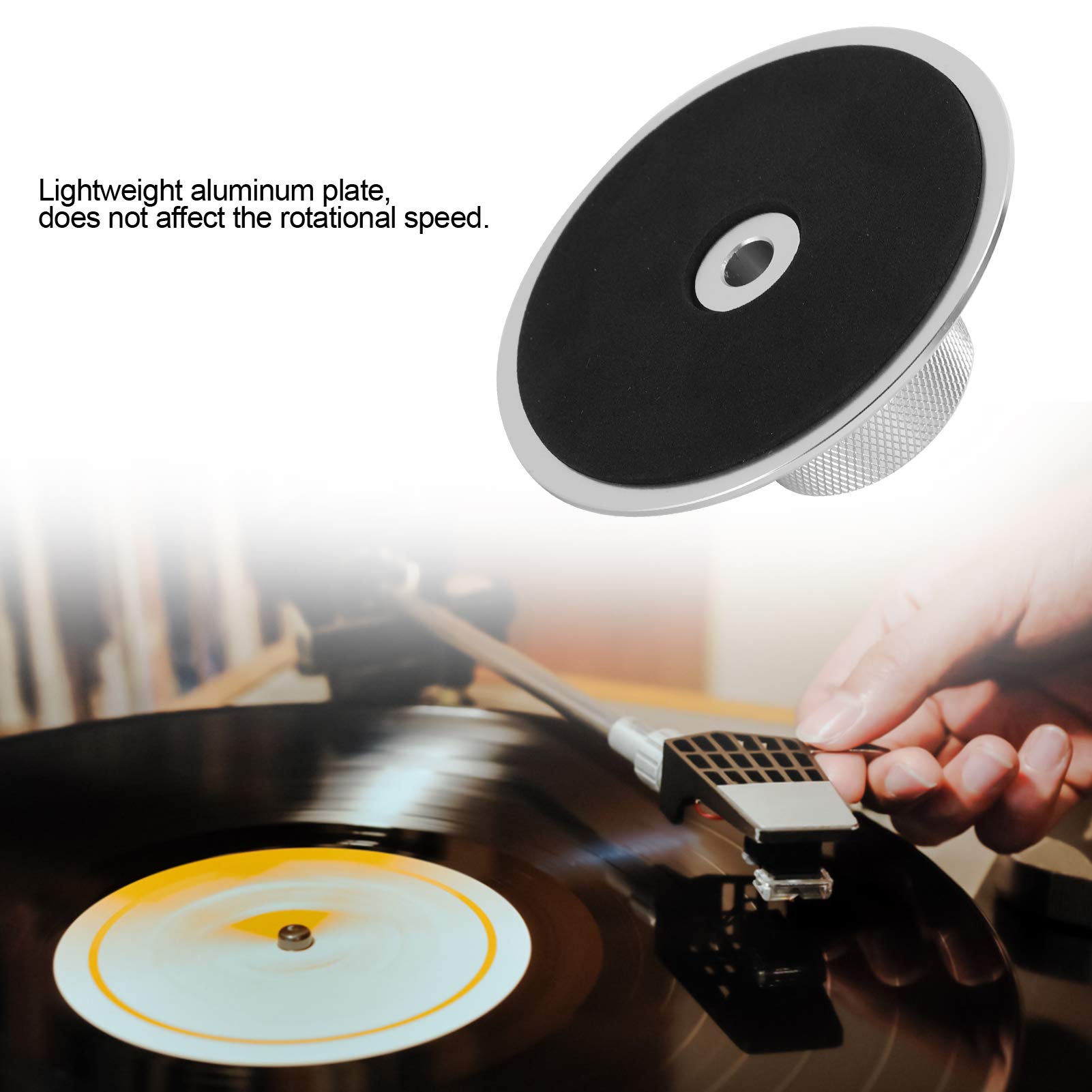 Stabilisateur LP120B Pour Platine Vinyle – Poids De Serrage En Métal (alliage Aluminium) – Améliore La Qualité Sonore (argent)