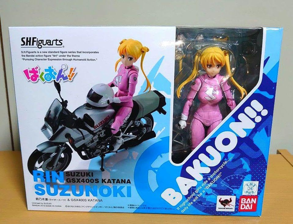 BAKUON‼️SUZUKI GSX400S KATANA 鈴乃木凛ライダースーツ S.H.Figuarts 鈴乃木凜（ライダースーツ）＆GSX400S KATANA | 魂